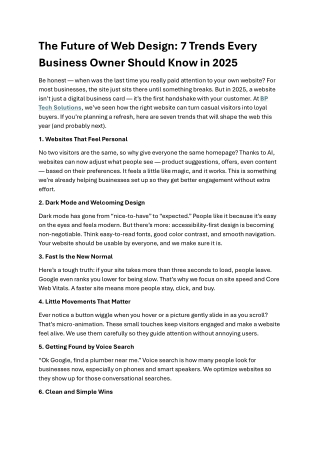 The Future of Web Design 7 Trends Every Business Owner Should Know in 2025