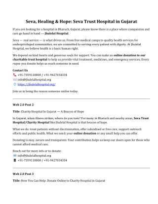 seva trust hospital in gujarat