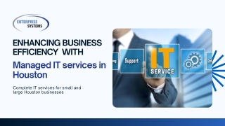 Enhancing Business Efficiency with Managed IT services in  Houston