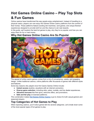 Hot Games Online Casino