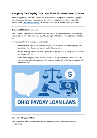 Navigating Ohio Payday Loan Laws: What Borrowers Need to Know