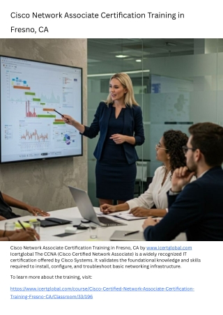 Cisco Network Associate Certification Training in Fresno, CA