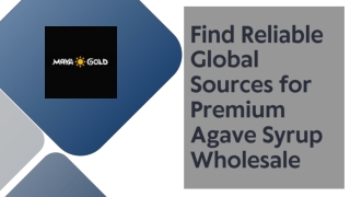 Find Reliable Global Sources for Premium Agave Syrup Wholesale