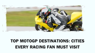 Top MotoGP Destinations Cities Every Racing Fan Must Visit