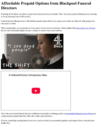 Planning an Environmentally Conscious Funeral