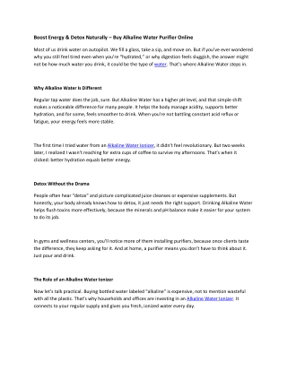 Boost Energy detox naturally