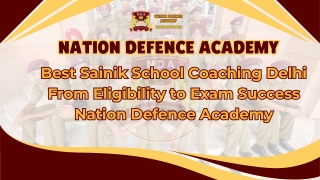 Sainik School Coaching in Delhi