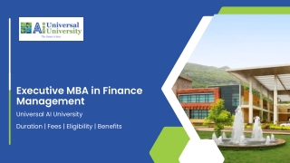 Universal AI University | Executive MBA Finance: Benefits & Details