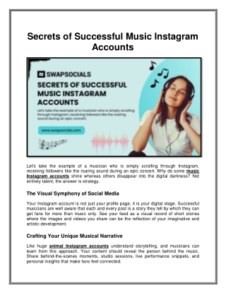 Secrets of Successful Music Instagram Accounts