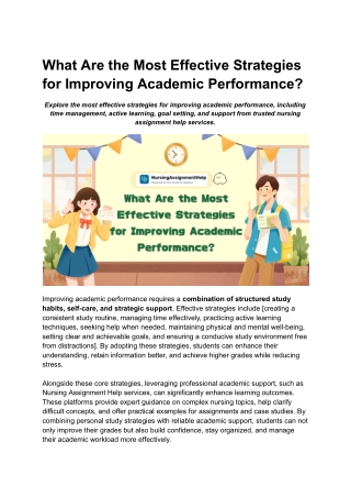 What Are the Most Effective Strategies for Improving Academic Performance?_