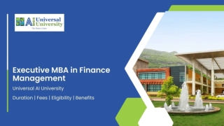 Executive MBA in Finance Management | Duration, Fees, Eligibility
