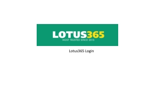 What is Lotus365 Login