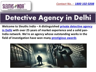 Detective agency in delhi