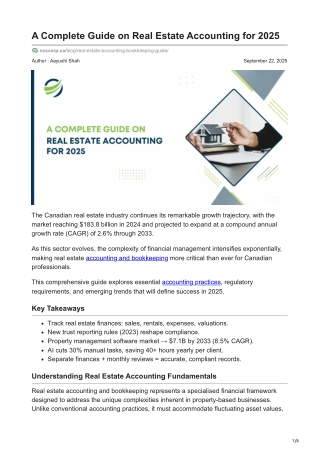 Real Estate Accounting: 2025 Complete Guide