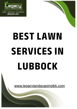 Transform Your Yard with the Best Lawn Services in Lubbock