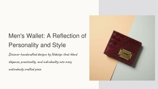 Men's Wallet_ A Reflection of Personality and Style
