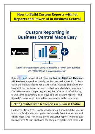 Top Microsoft Dynamics 365 Business Central Training