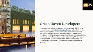 Flats in Gurgaon for Sale - Green Haven Developers