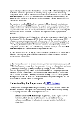 EiBS | Software Development Company| Website Design Company | Web Development