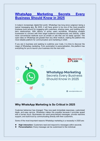WhatsApp Marketing Secrets Every Business Should Know in 2025