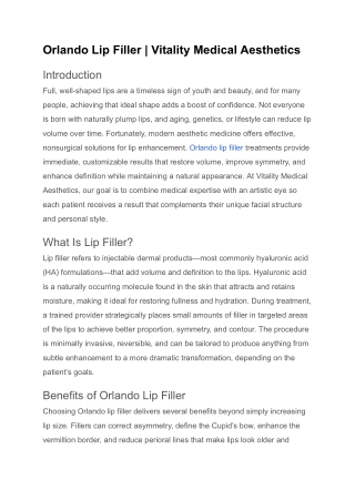 Orlando Lip Filler _ Vitality Medical Aesthetics