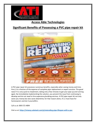 Repair Kit for PVC Pipes for Quick and Simple Leak Repairs
