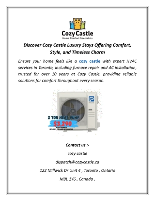 Discover Cozy Castle Luxury Stays Offering Comfort, Style, and Timeless Charm