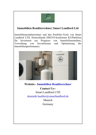 Immobilien Renditerechner Smart Landlord Ltd