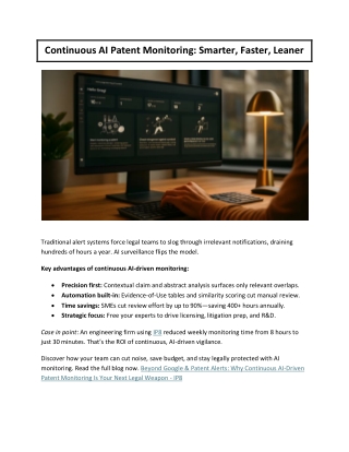 Continuous AI Patent Monitoring
