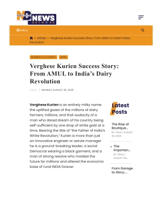 Verghese Kurien Success Story From AMUL to India’s Dairy Revolution