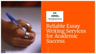 Reliable Essay Writing Services for Academic Success
