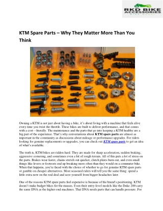 ktm spare parts