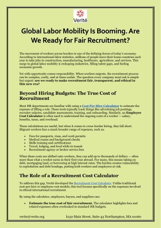 Global Labor Mobility Is Booming Are We Ready for Fair Recruitment