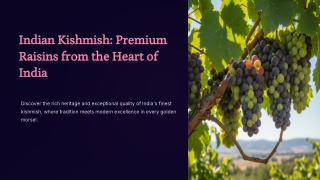 Indian Kishmish Exporter