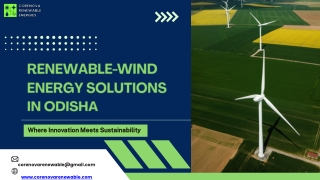 Odisha’s Wind Energy Solutions: Driving Clean and Affordable Power