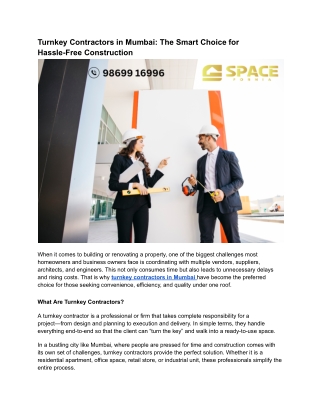 Turnkey Contractors in Mumbai_ The Smart Choice for Hassle-Free Construction