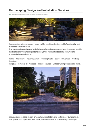 Hardscaping Design and Installation Services in Wharton, NJ