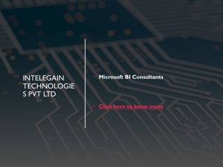 Microsoft BI Consultants Presentation