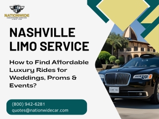 Nashville Limo Service How to Find Affordable Luxury Rides for Weddings, Proms & Events