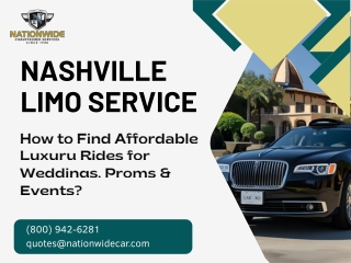 Nashville Limo Service How to Find Affordable Luxury Rides for Weddings, Proms & Events