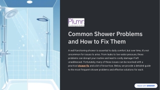 Common Shower Problems and How to Fix Them