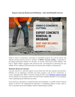 Expert Concrete Removal In Brisbane - Fast And Reliable Service