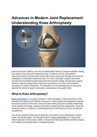 Knee arthroplasty