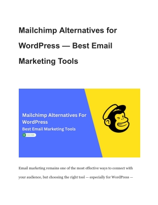 Mailchimp Alternatives for WordPress — Best Email Marketing Tools