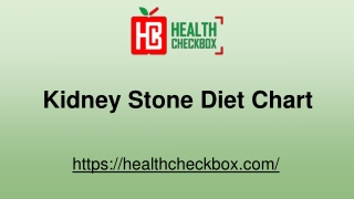Kidney stone diet chart
