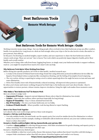 Best Bathroom Tools for Remote Work Setups  Guide