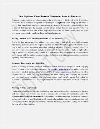How Explainer Videos Increase Conversion Rates for Businesses