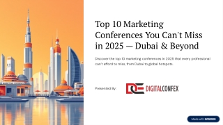 Top 10 Marketing Conferences 2025 in Dubai & Global – Must-Attend Events