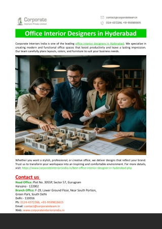 Office Interior Designers in Hyderabad