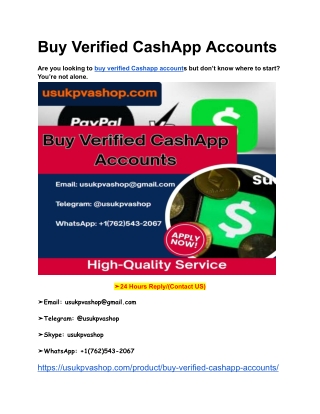 Buy Verified CashApp Accounts